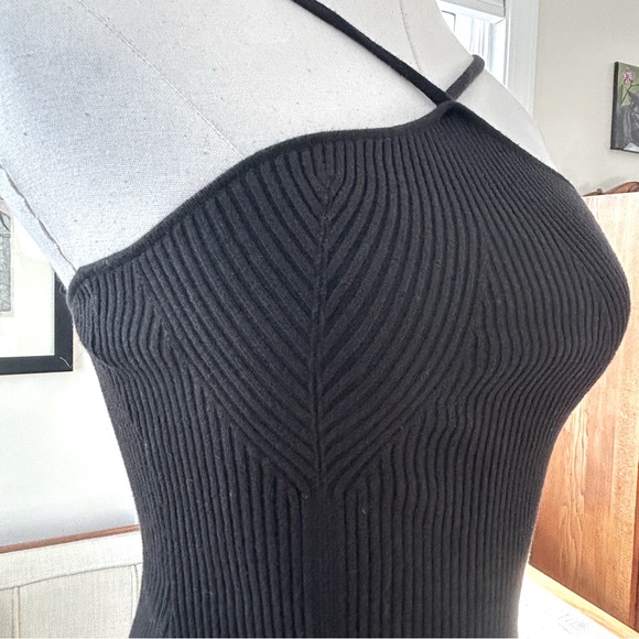 Anna Quan Tanesha Black Knit Ribbed Dress - Picture 6 of 15